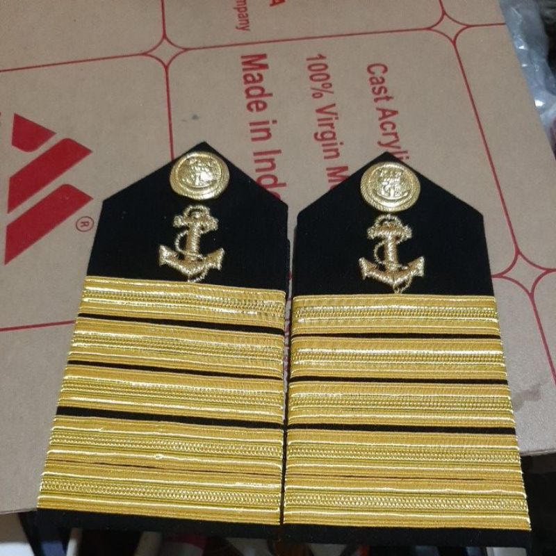 pangkat pelayaran pita emas jangkar logo kancing jangkar ri