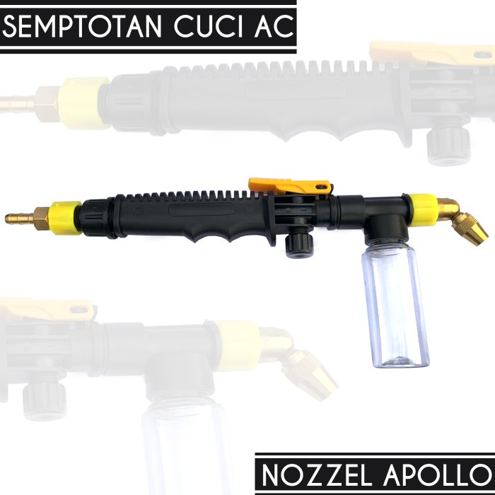 Set Handel Sprayer Cuci AC dilengkapi dengan Tabung sabun Nozel Apollo