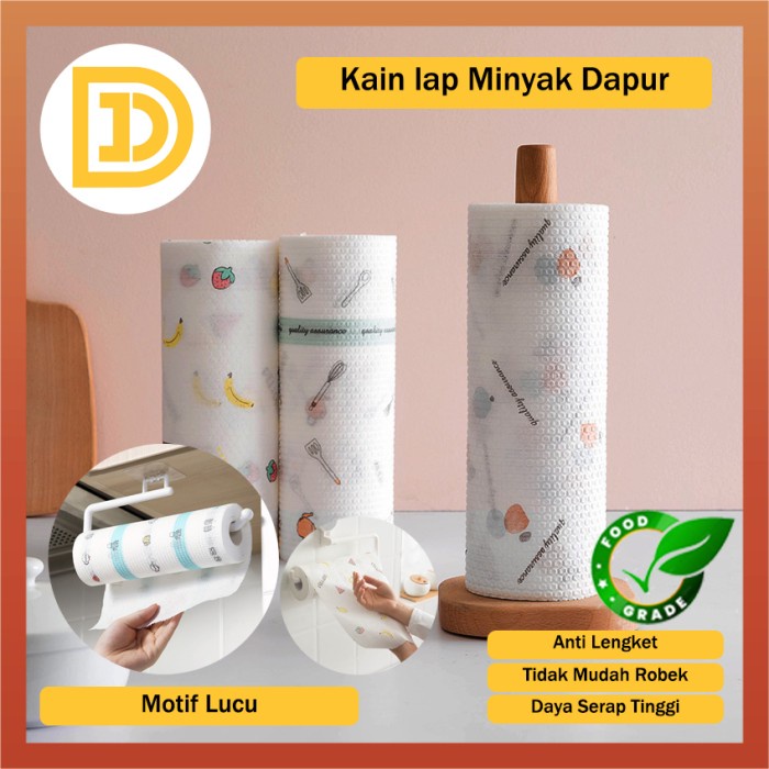 Tisu Lap Dapur Gulung Anti Lengket Kain Tissue Roll Pengelap Minyak Sisa Makanan Tisue Rol