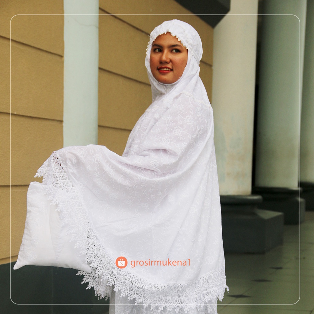 mukena setelan mukena katun Jepang mukena bordir mukena putih polos mukena jumbo mukena murah