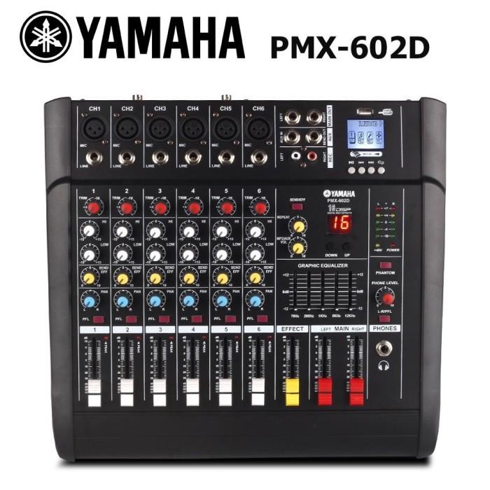 (BIG PROMO) Yamaha Pmx602 Audio Mixer Power Amplifier Wireless Microphone 3 In - PMX602D