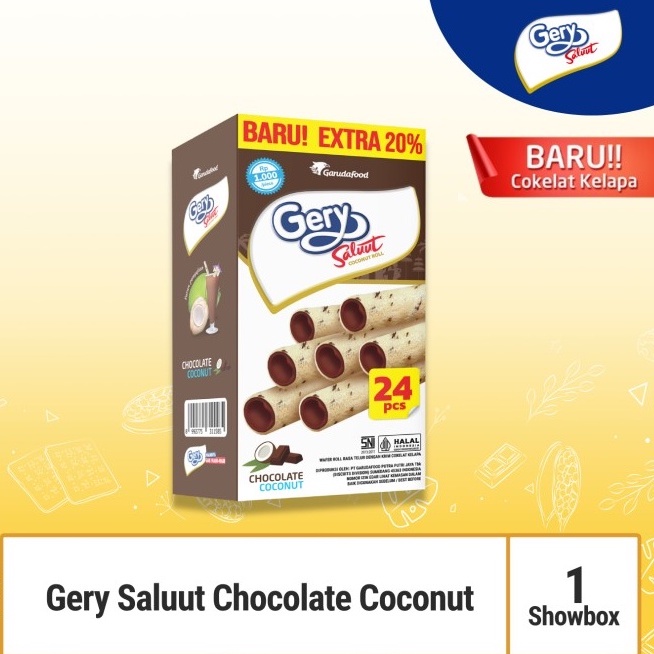 

Gery Coconut Roll Cokelat Kelapa 24 Pcs Wafer Stick ORIGINAL