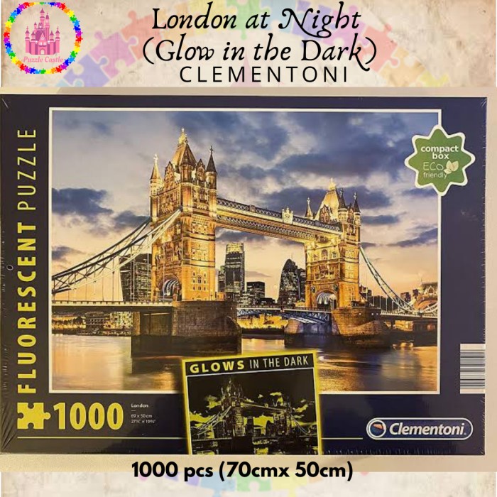 CLEMENTONI London at Night Glow in the Dark 1000 pcs Jigsaw Puzzle