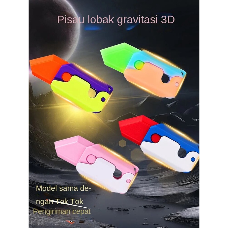 Pisau Lobak Bercahaya 3d Pisau Lobak Gravitasi Dekompresi Mainan Pisau Model Menyenangkan Hadiah Kecil Siswa