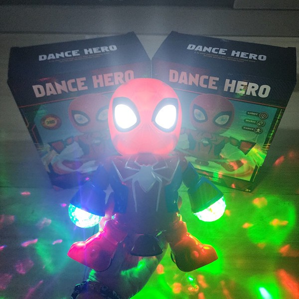 MAINAN ROBOT SPIDERMAN JOGET SPIDERMAN DANCE HERO LAMPU