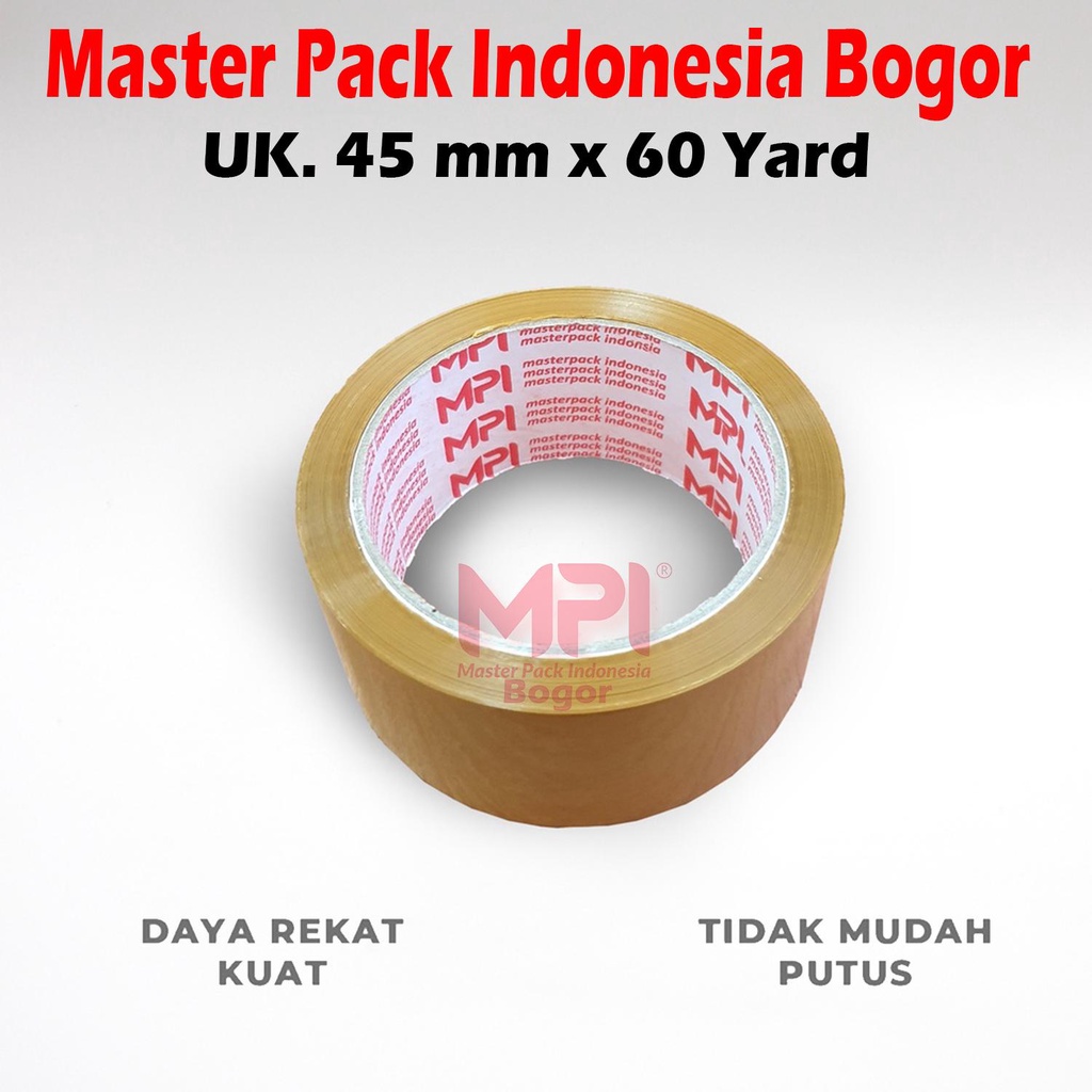 

Lakban Coklat 45 mm x 60 Yard / Lakban Untuk Packing - Master Pack Indonesia Bogor