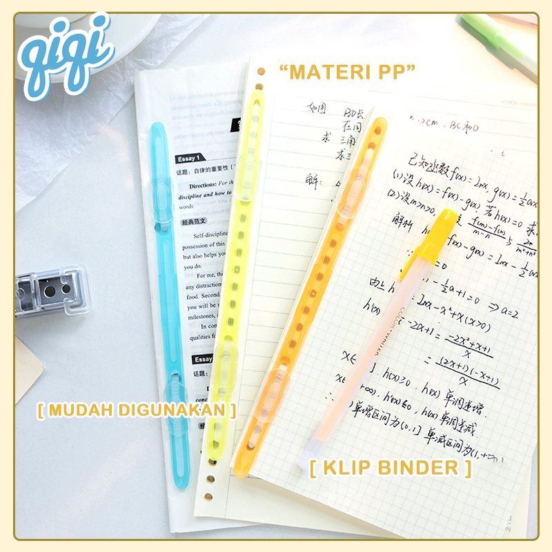 

Klip Binder Loose Leaf /perlengkapan sekolah/binder plastik/klip binder - Qiqi Treasure