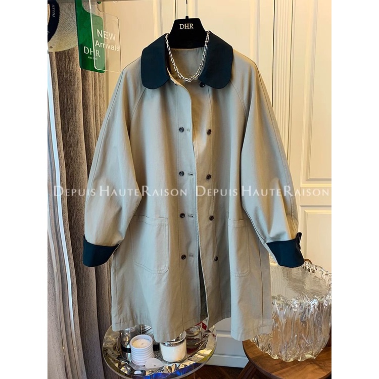 Women's Vintage British Old Money Style Coat Windbreaker