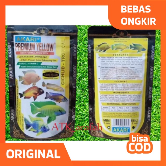 Pelet AKARI PREMIUM YELLOW REPACK 10gr 25gr Original