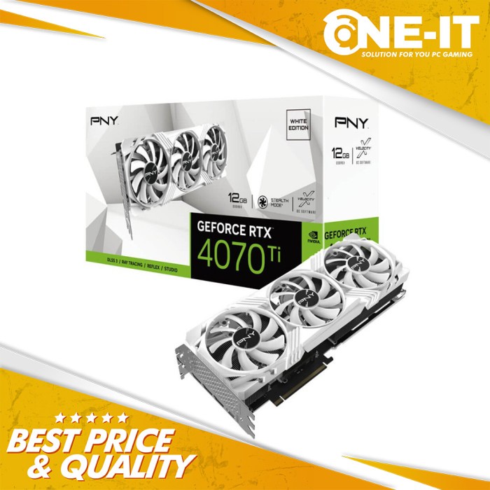 VGA PNY GeForce RTX 4070 Ti 12GB XLR8 VERTO WHITE 12G GDDR6X