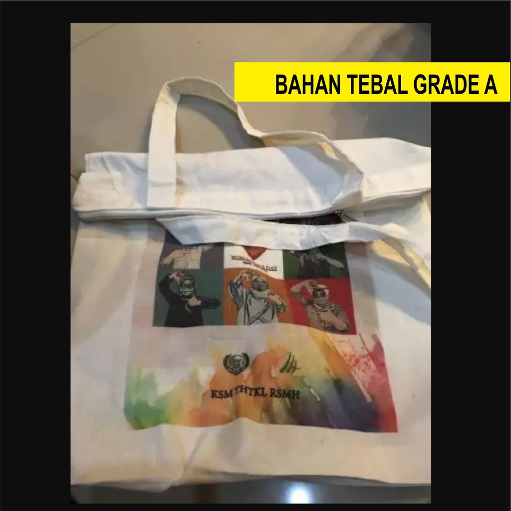 Totebag Custom 32x38 Resleting + Furing Bisa Custom