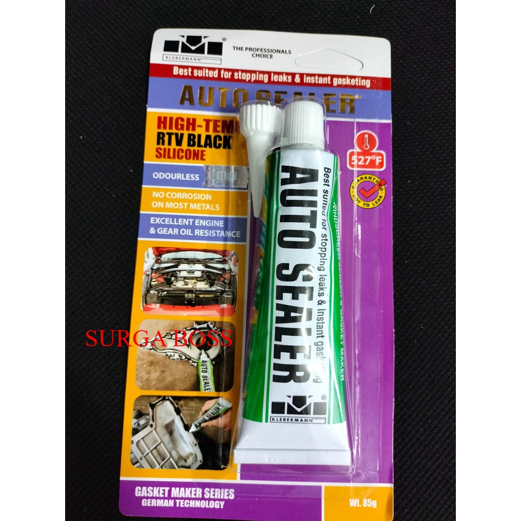 

Lem AUTO SEALER merk KLEBERMAN / KLEBERMANN Hitam 80 gr / Lem Sealant Gasket