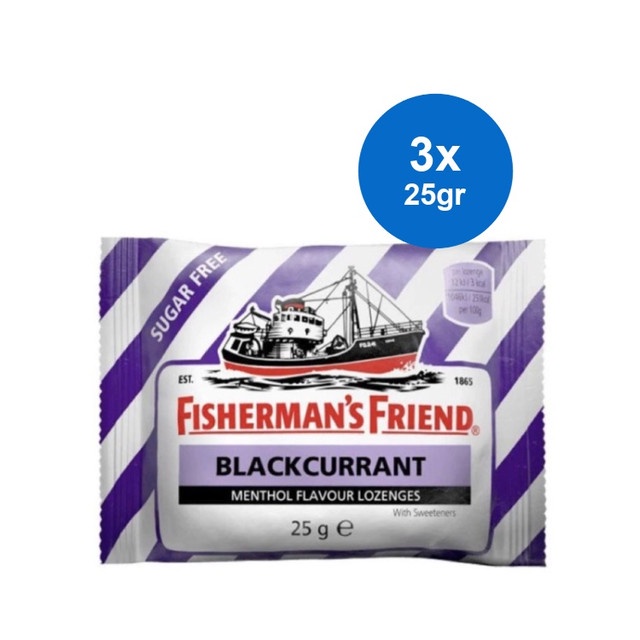 

Fishermans Friend Permen Blackcurrant 25 gr x 3