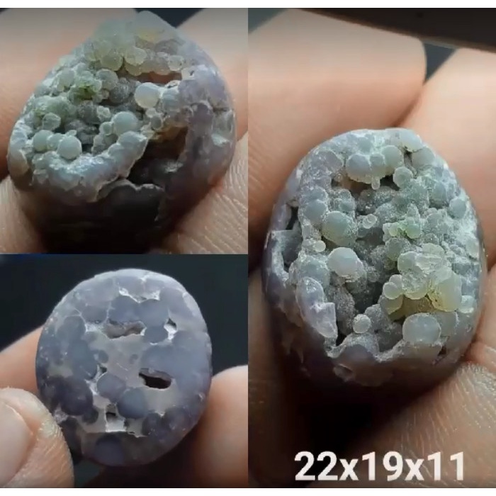 Natural Batu Akik Lumut Manakara Motif Gambar Kecubung Ungu Antik 3