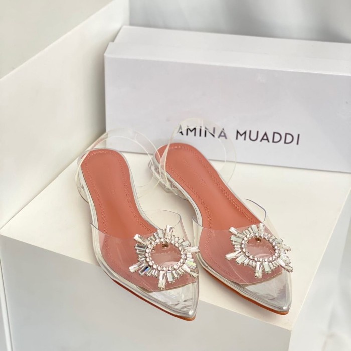 Sepatu Heels Wanita Amina Muaddi Heels 3cm Sepatu Heels Wanita Import