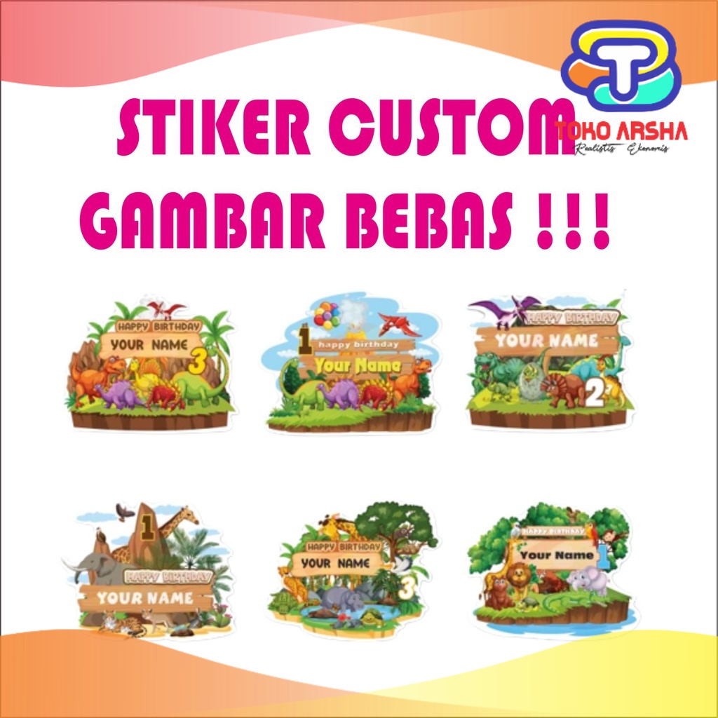 

STIKER LABEL ULANG TAHUN TEMA KARAKTER WATERPROOF (ISI 25 PCS) - S Toko_Arsha