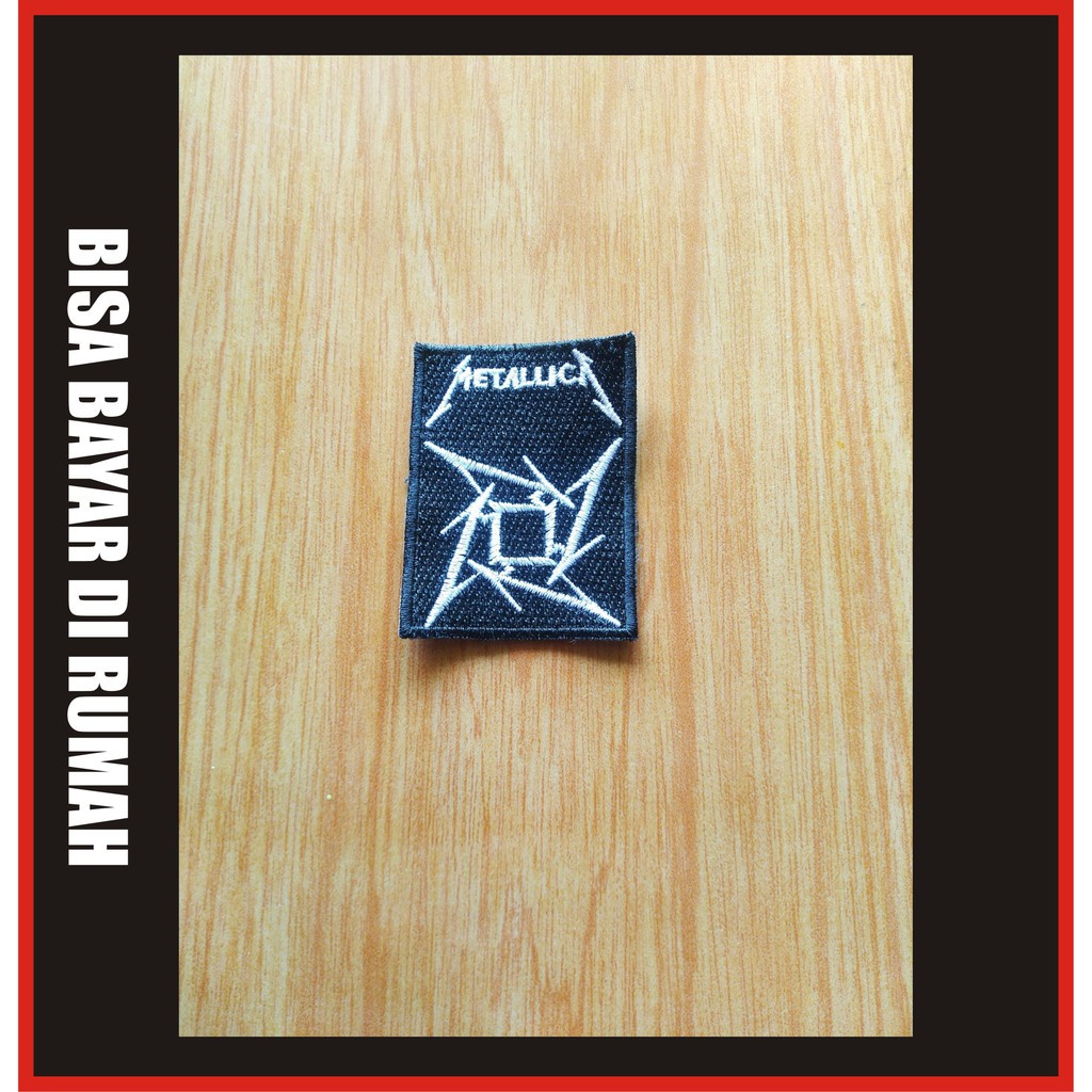 Bordir Bordir Emblem Patch Mini Bordir Set Murah Band Metal Punk Hitam Untuk Jaket Keren Metalica Lo