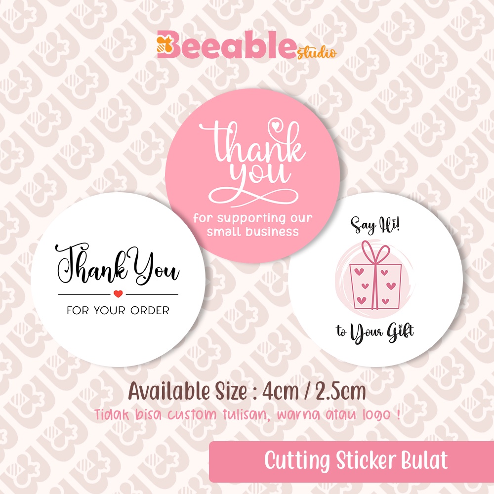 

[70pcs] Cutting Sticker Bulat Thank You Mini Pack