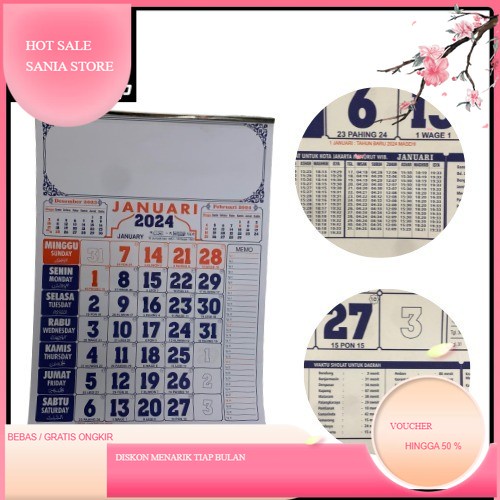 

Kalender Dinding Tahun 2024 Kalender Gantung Calendar Ada Waktu Sholat