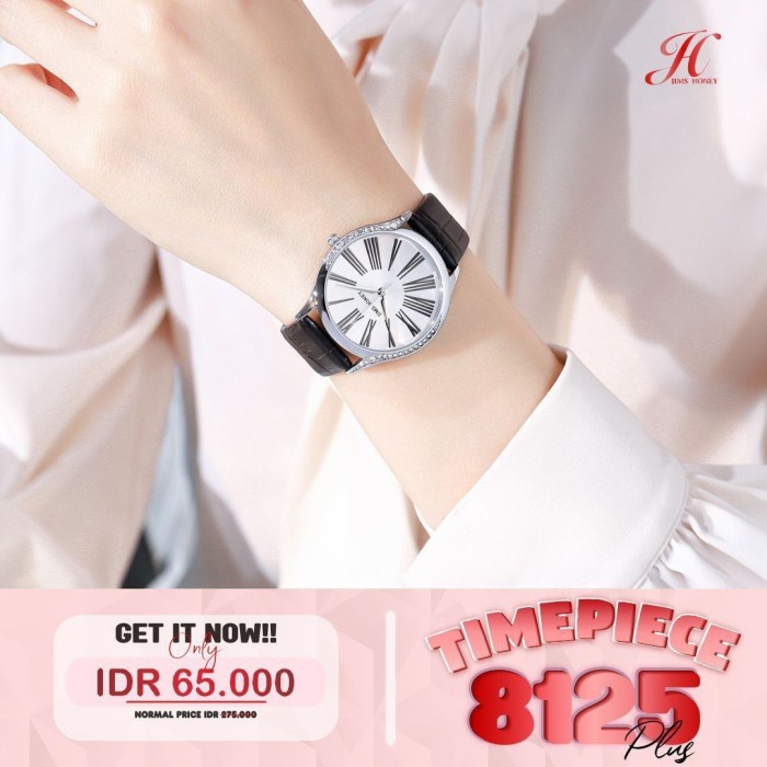 [Watch Mall] Jam Tangan Wanita Jims Honey terbaru 8125 Plus - Hitam