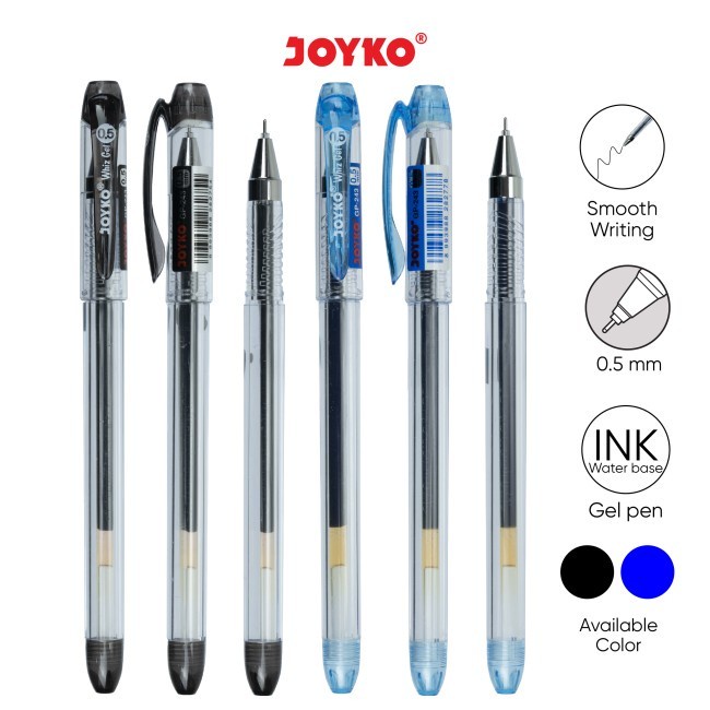 

(LWS) Gel Pen / Pulpen / Pena Joyko GP-243 / Whiz Gel / 0.5 mm - 12 Pcs