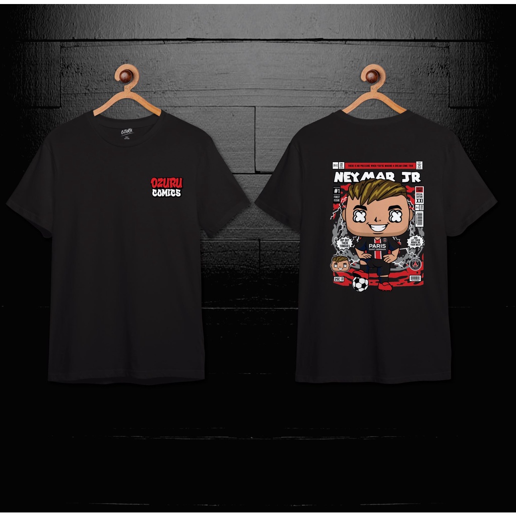 【COD】 NEW Ozuru Comics T-shirt Neymar Jr Kaos Design Premium KAOS T-Shirt