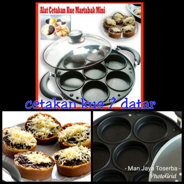 Cetakan Kue cubit kue apem teflon 7 Datar