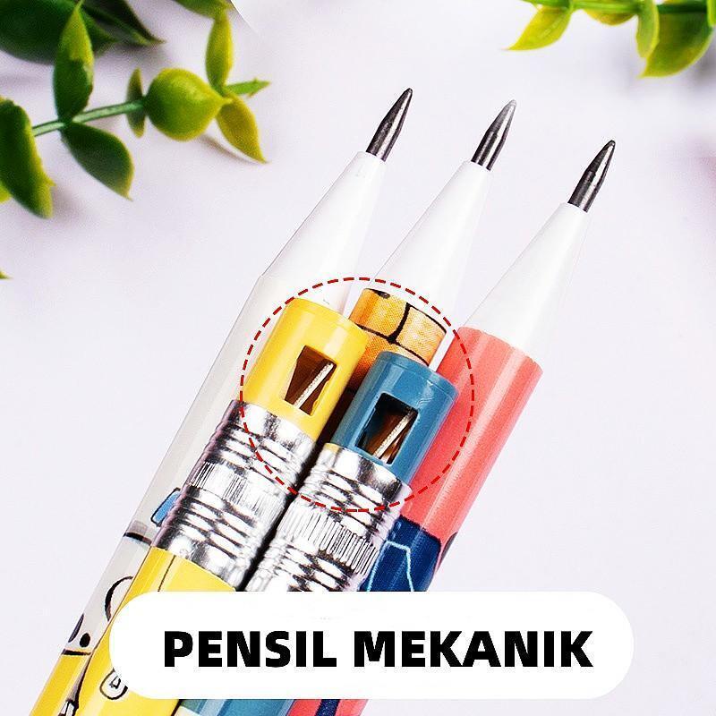 

Pensil Mekanik Kartun Tekan 2.0 Lead Core Otomatis pensil dengan rautan -Miss Art