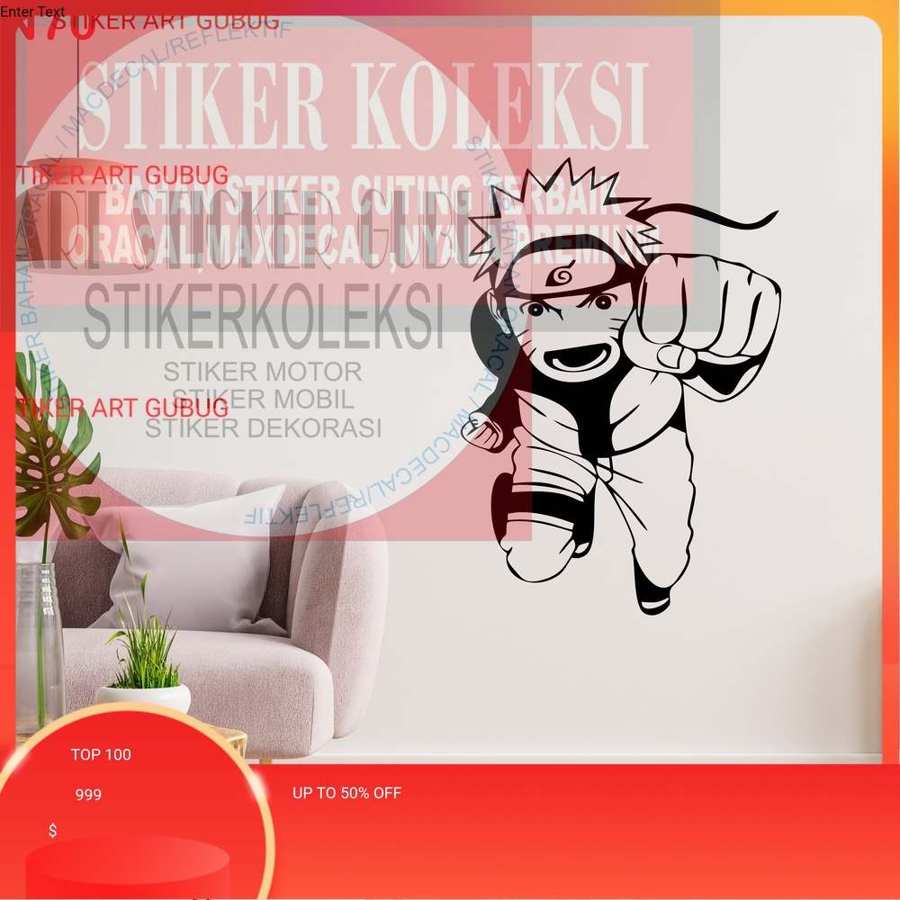 Stiker dinding NARUTO sticker cutting wall stiker stiker tembok stiker kaca stiker kamar