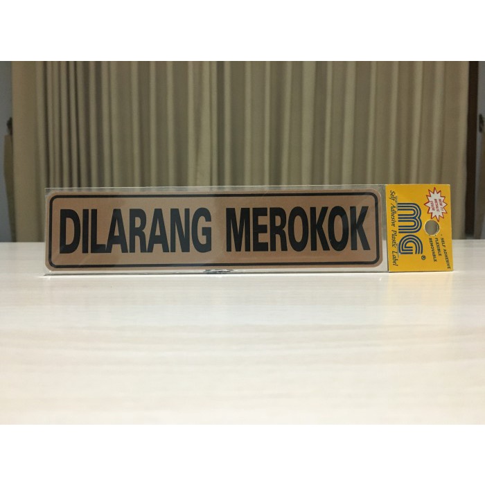 

STICKER LABEL PLASTIK TANDA LOGO TULISAN DILARANG MEROKOK MG 2A-GD R27