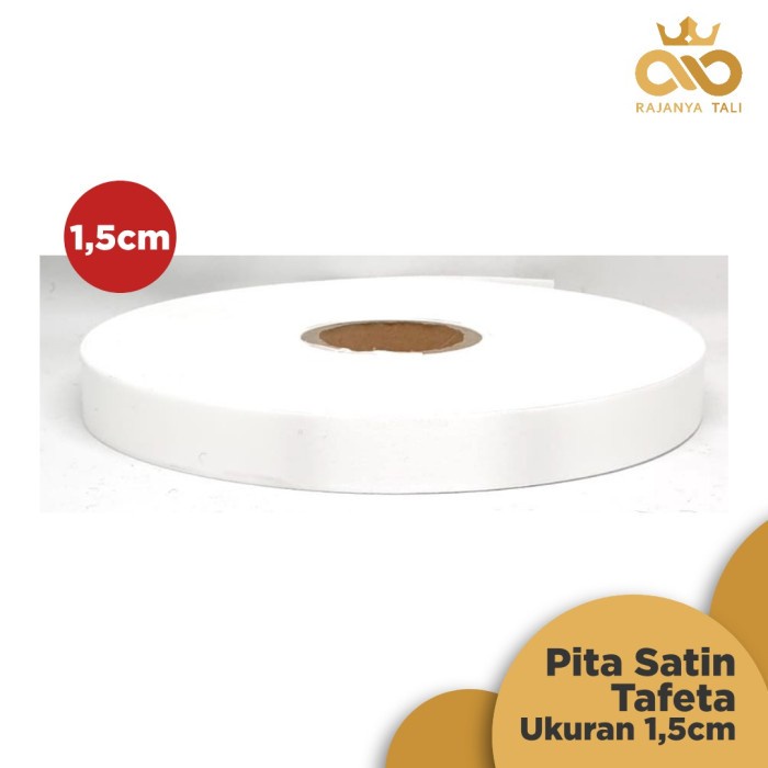 Pita Label Satin 5/8" 15mm Tafeta Bahan Satin Polos Label Baju
