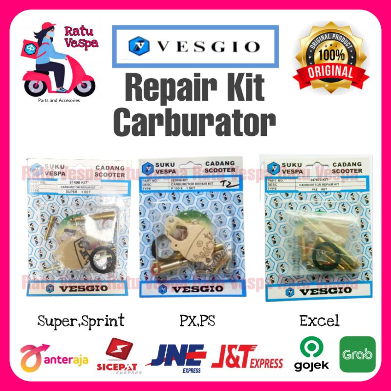 Repair Kit Spuyer karburator VESGIO vespa Super,Sprint,PX,PS,Excel