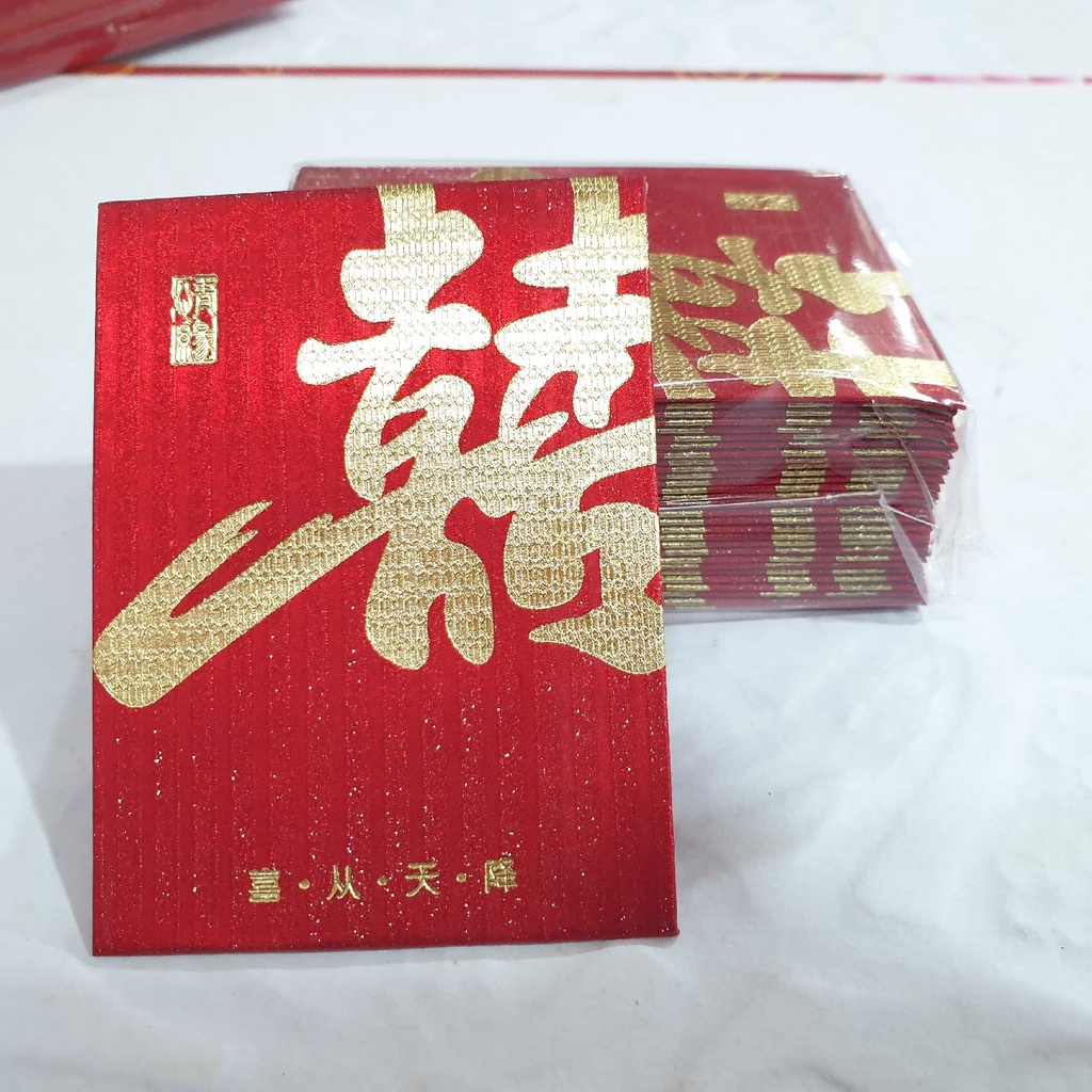 

Angpao Kecil Wedding Merah Shuang Xi 30 PC 7 Cm Murah Kecil