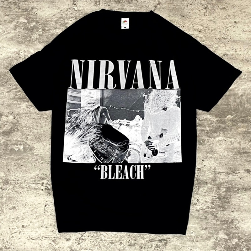 【COD】Nirvana - Bleach Tshirt - Black | Baju Band Original Tidur pendek Fashion Hardworking T shirt T