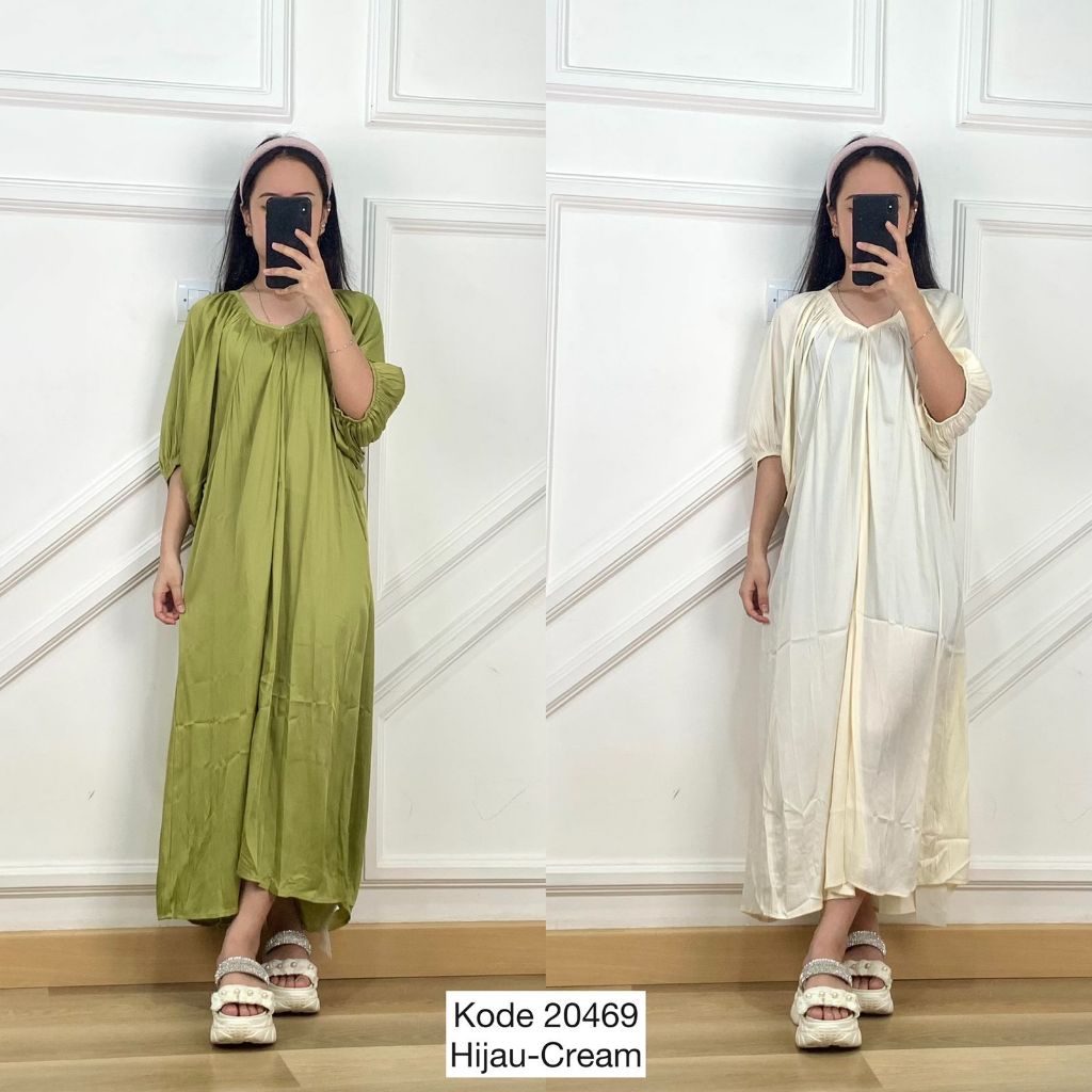 Dress Satin Polos I Satin Long Dress I Dress Polos Casual Dress