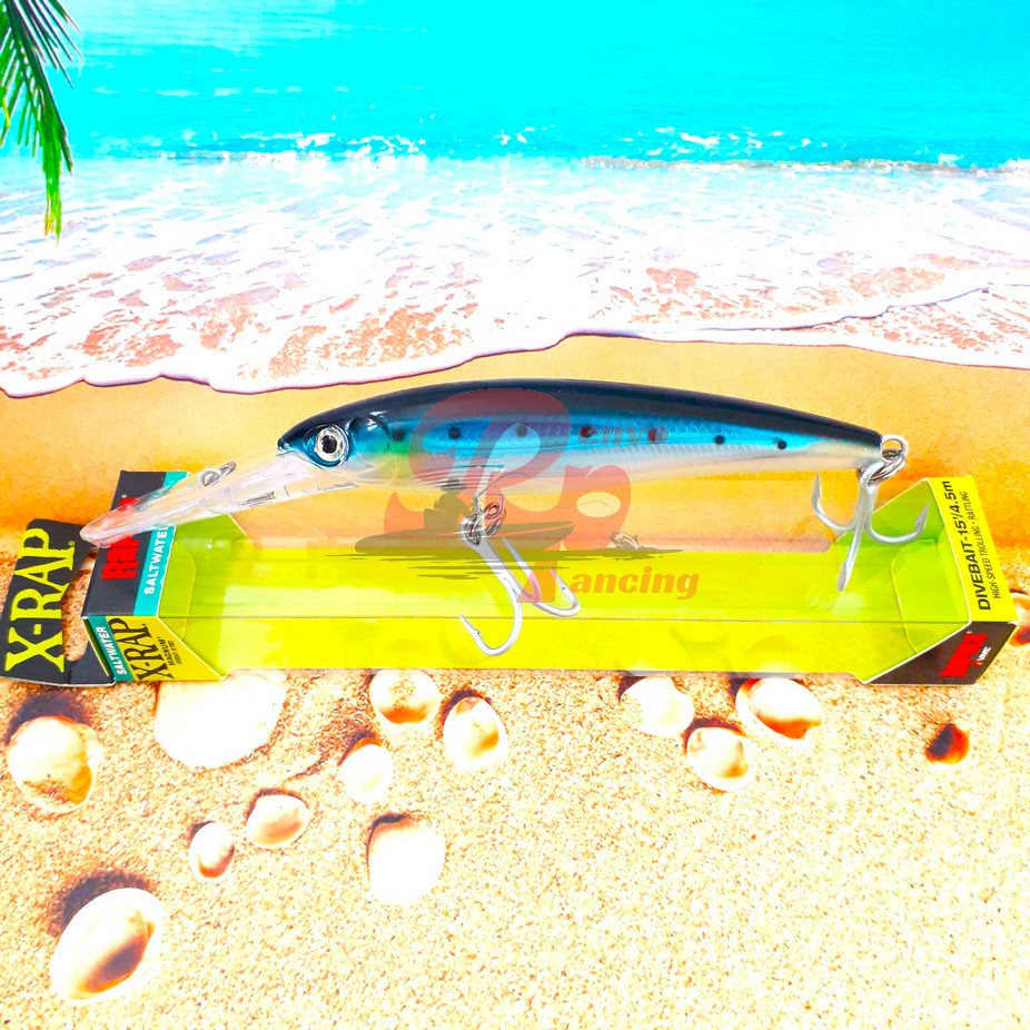XRMAG15 BLUE SARDINE Rapala XRAP Magnum 15 Lure Minnow Trolling 12cm 31gr Umpan Pancing