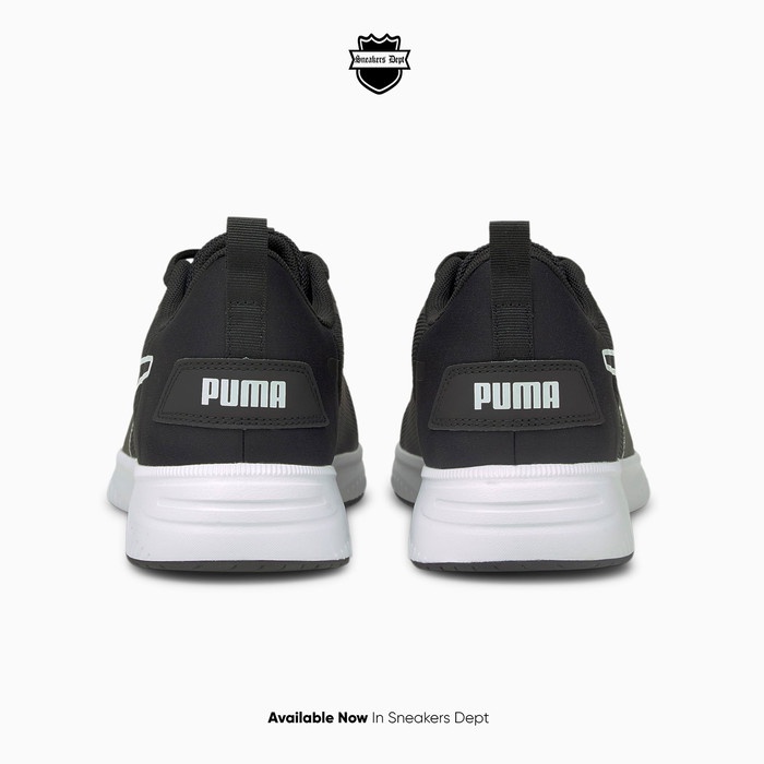 Terlaris ✨ -Sepatu Lari Pria PUMA FLYER FLEX BLACK WHITE ORIGINAL - 43