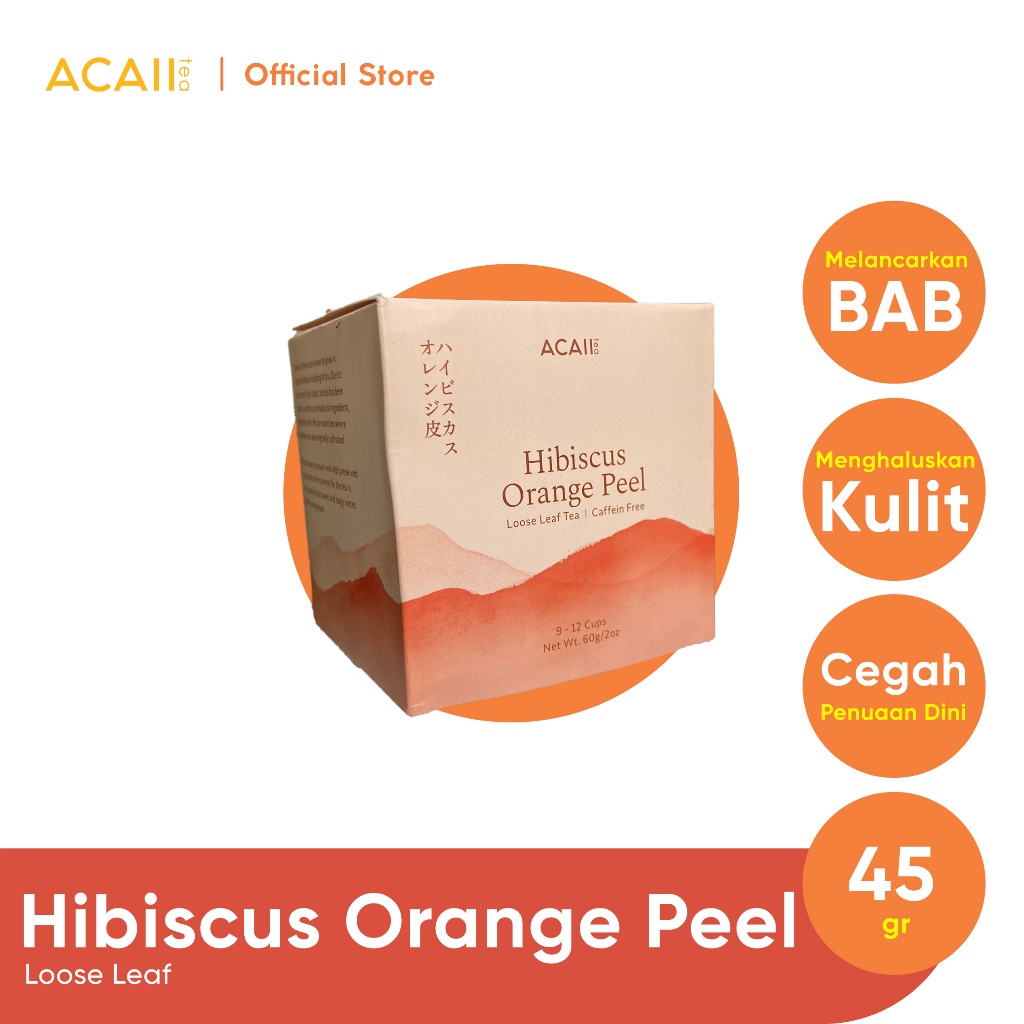 

COD Acaii Tea Loose Leaf Hibiscus Orange Peel Tea 45gr