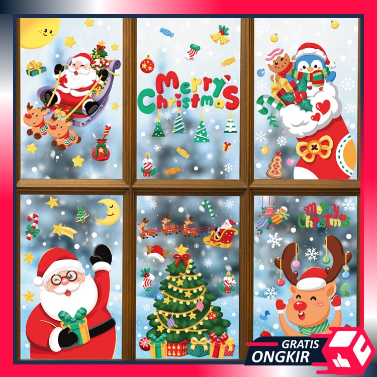 

Gratis Ongkir - 6060 Stiker Jendela Kaca Motif Natal / Stiker Motif Natal Xmas / Hiasan Stiker Jendela / Hiasan Dekorasi Motif Christmas