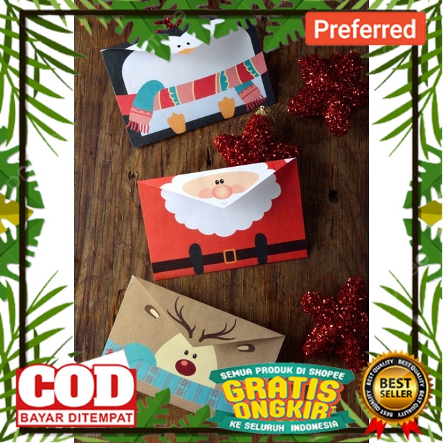 

AMPLOP NATAL-ANGPAO NATAL-custom nama isi 6 pcs// Kostum Natal / Tahun Baru / HARBOLNAS / PROMO 12.12