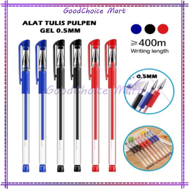 

Pulpen Gel 0.5mm Bolpen Pena Pen / Alat Tulis Gel Tebal 0.5 MM Pena Cair MURAH / Pulpen Gel 0.5mm Standard / Pena Gel 0.5mm Hitam Biru Merah