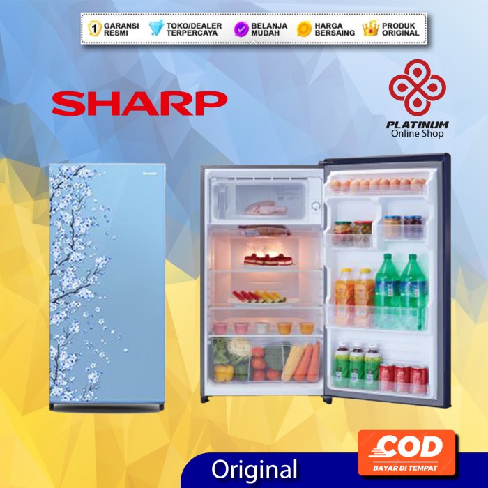 SHARP KULKAS SJ N182D SB