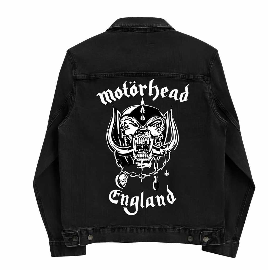 Daisuke Apparel -Jaket Jeans - Jaket Denim - MOTOR HEAD - Jaket Denim Band  - Pakaian pria - Pakaian