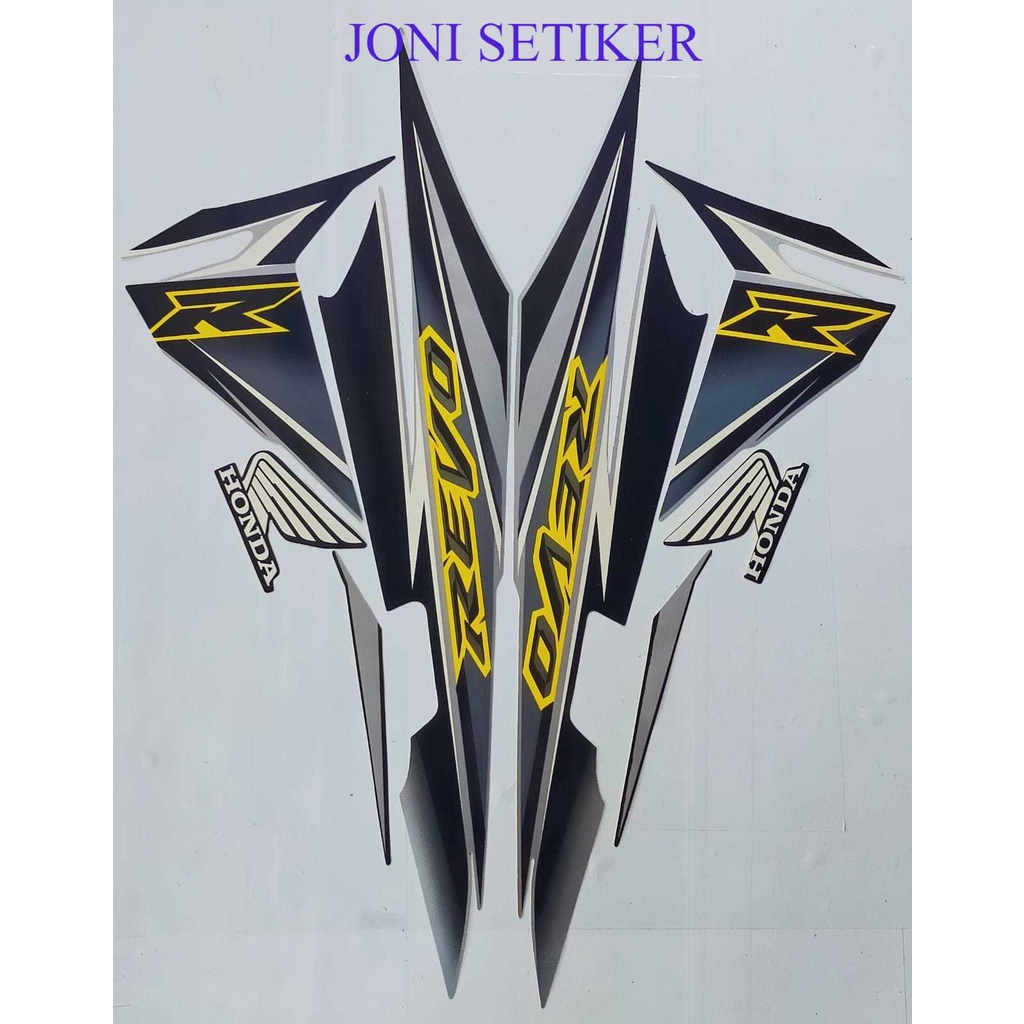 STIKER STRIPING & LIS BODY MOTOR REVO LAMA 2008 SILVER STANDAR/KAWAN SEMBILAN9