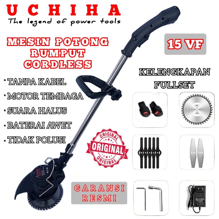 Mesin potong rumput padi uchiha uciha brush cutter cordless baterai ta