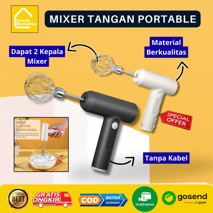 Mixer Tangan Portable Hand Mini Mesin Elektrik Pengocok Kue