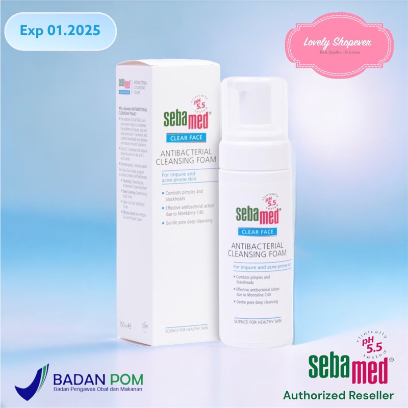 Sebamed Clear Face Antibacterial Cleansing Foam 150ml Anti Bacterial Acne Jerawat Berminyak