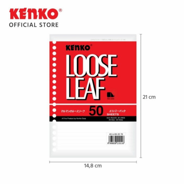 

KENKO Loose Leaf Isi Kertas File Binder A5 2070 50 Lembar
