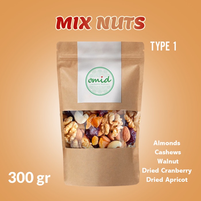

[KUALITAS TERBAIK] 300 gr Mix Nuts and Dried fruits | Type 1