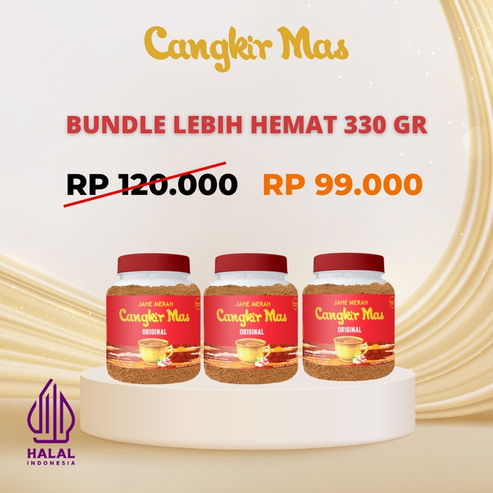 

Ready Cangkir Mas Jahe Merah Original 330gr Bundle 3